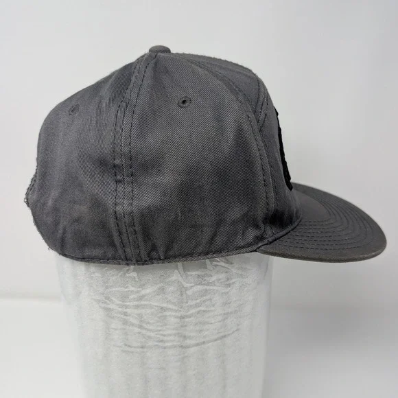 Ecko Unltd Gray Flat Brim Snapback Hat Y2K Vintage Rhino Logo 1972 - Picture 3 of 16